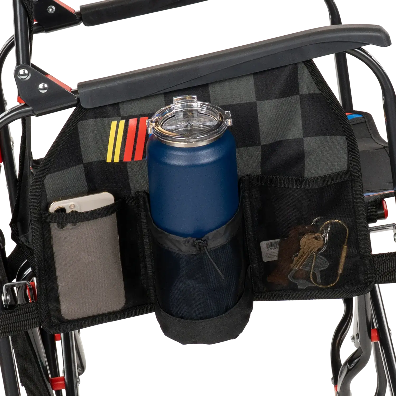 Smooth Motion Adjustable Rocker - NASCAR - Choice 899 - Heavy-Duty Kickback Rocker with Beverage Holder Detail