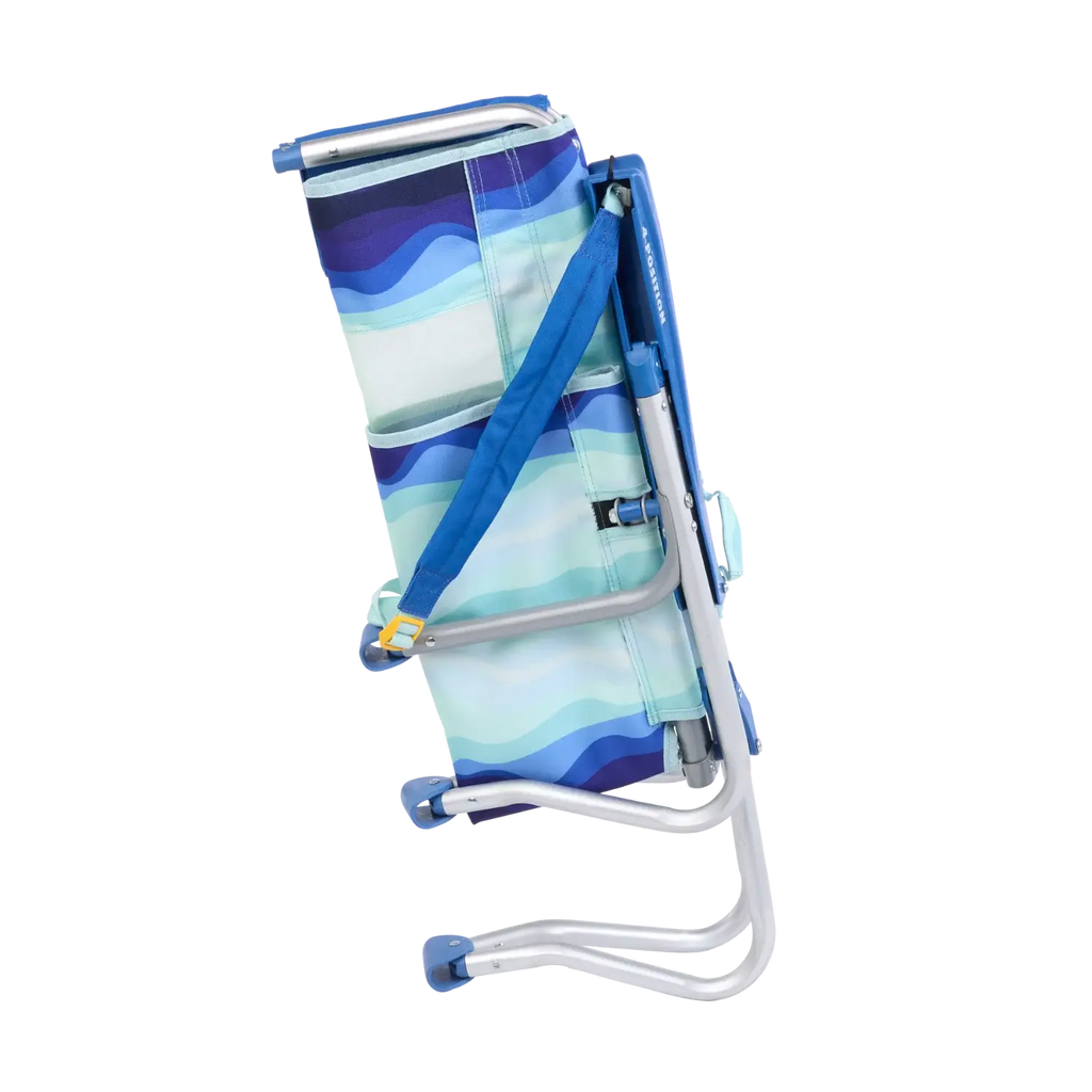 Reclining Beach Bi-Fold Beach Chair - Choice 601 - Low-Profile Reclining Beach Chair with Backpack Straps Detail