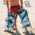 Reclining Beach Bi-Fold Beach Chair - Choice 601 - Low-Profile Reclining Beach Chair with Backpack Straps Detail