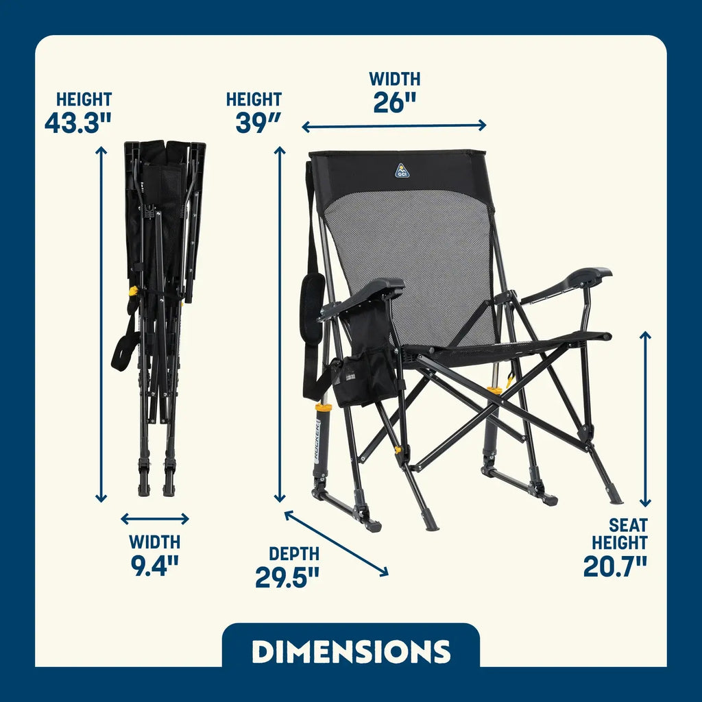 Heavy-Duty Freestyle BreezeRocker - Choice 504 - Freestyle Rocker Portable Outdoor Folding Chair Detail