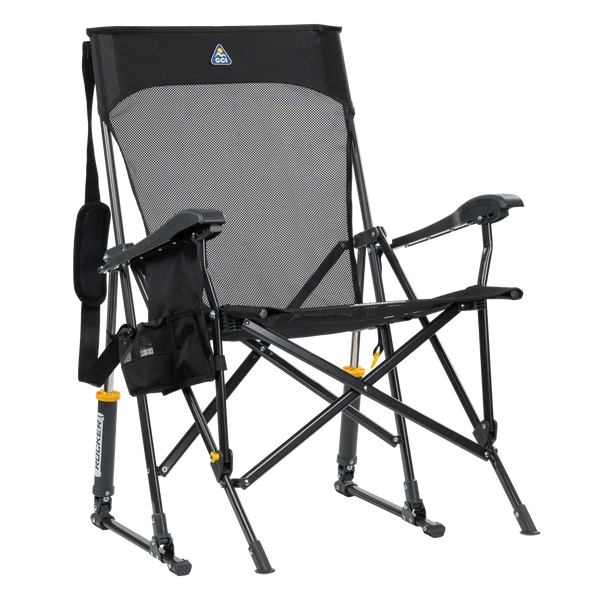 Heavy-Duty Freestyle BreezeRocker - Choice 504 - Freestyle Rocker Portable Outdoor Folding Chair - Black