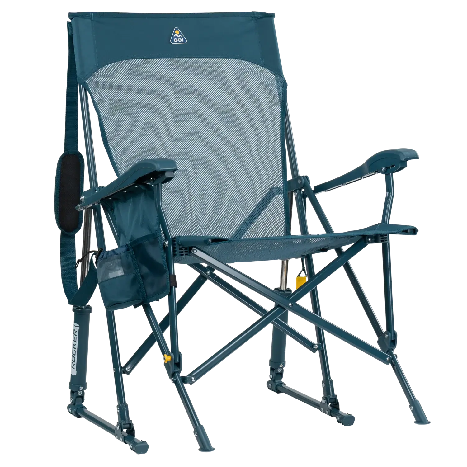 Heavy-Duty Freestyle BreezeRocker - Choice 504 - Freestyle Rocker Portable Outdoor Folding Chair - Teal