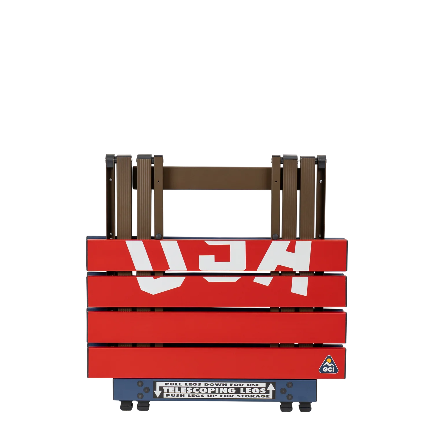 Portable Staging Compact Camp Table 20 - USA Anniversary Deluxe - Choice 757 - Master Outdoor Kitchen Station for Tailgating & BBQ Detail
