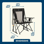 Smooth Motion Comfort Pro Rocker - Choice 375 - Freestyle Rocker Portable Outdoor Folding Chair Detail