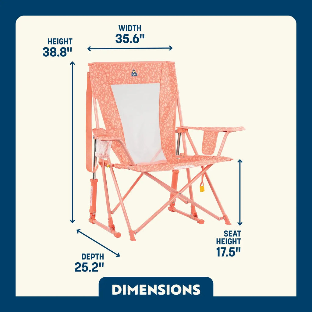 Smooth Motion Comfort Pro Rocker - Choice 375 - Freestyle Rocker Portable Outdoor Folding Chair Detail