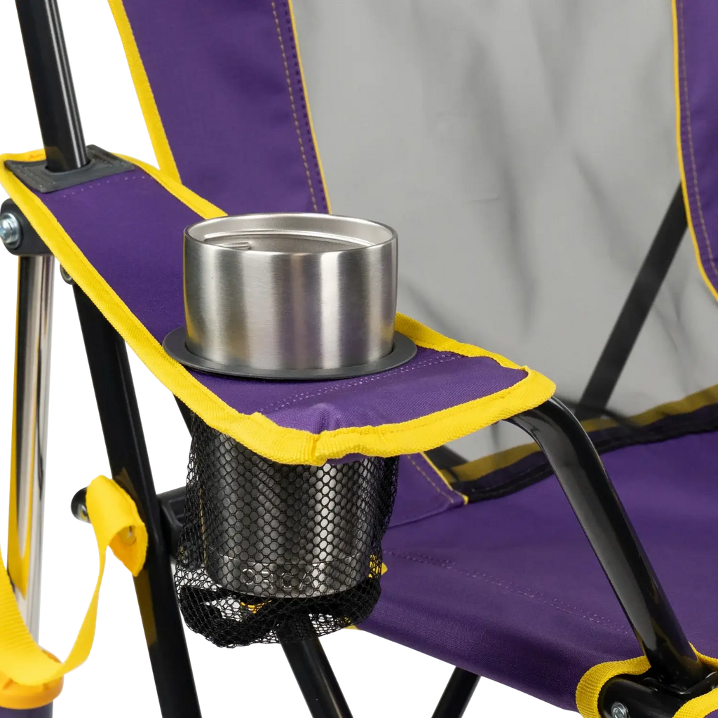 Patented Spring-Action College Comfort Pro Rocker - LSU Tigers - Choice 880 - Patented Spring-Action Rocking Chair for Camping Detail