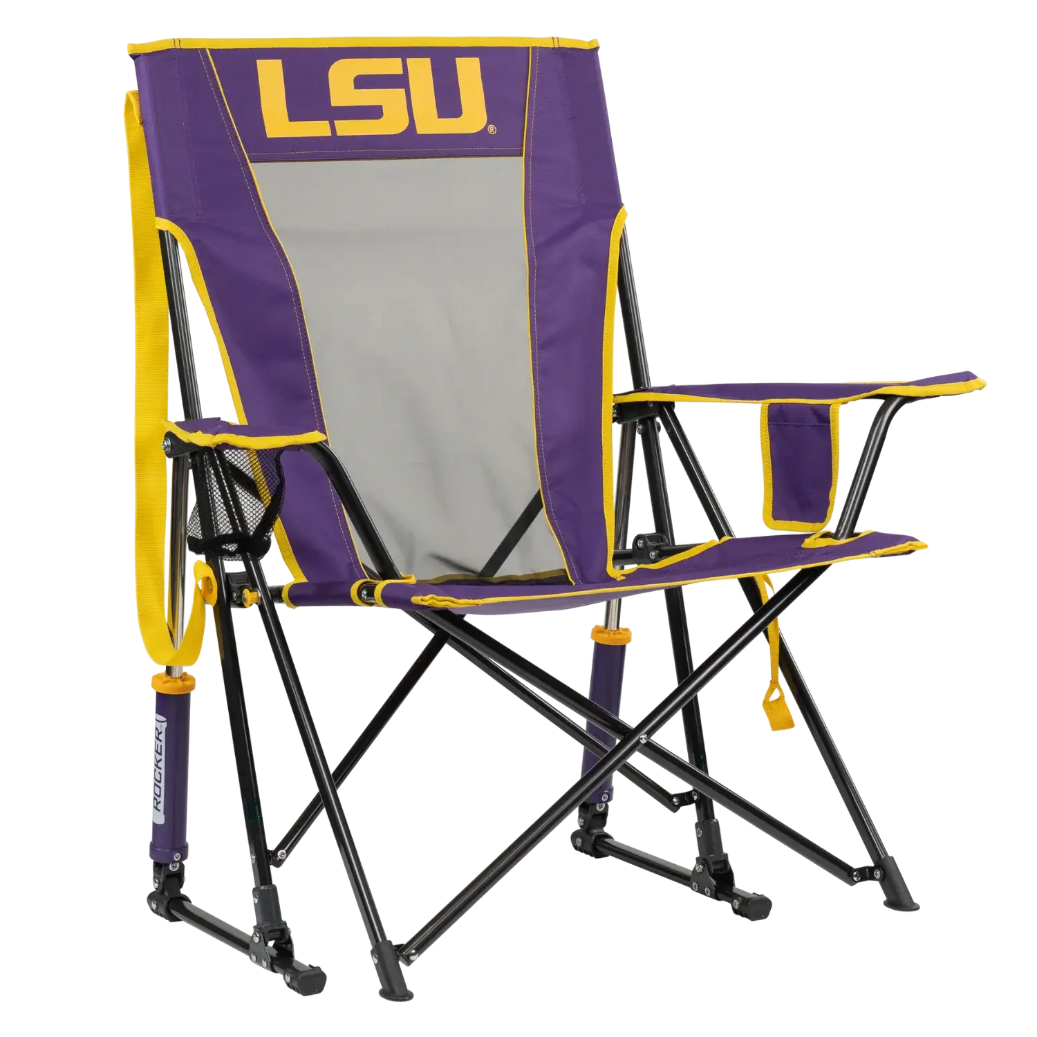 Patented Spring-Action College Comfort Pro Rocker - LSU Tigers - Choice 880 - Patented Spring-Action Rocking Chair for Camping - Default Title