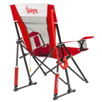 Heavy-Duty Freestyle College Comfort Pro Rocker - Nebraska Cornhuskers - Choice 161 - Heavy-Duty Kickback Rocker with Beverage Holder Detail