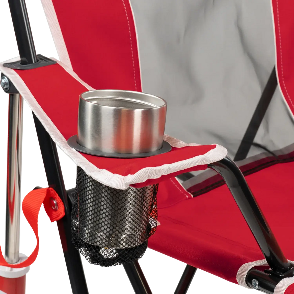 Heavy-Duty Freestyle College Comfort Pro Rocker - Nebraska Cornhuskers - Choice 161 - Heavy-Duty Kickback Rocker with Beverage Holder Detail
