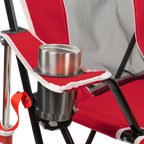 Heavy-Duty Freestyle College Comfort Pro Rocker - Nebraska Cornhuskers - Choice 161 - Heavy-Duty Kickback Rocker with Beverage Holder Detail