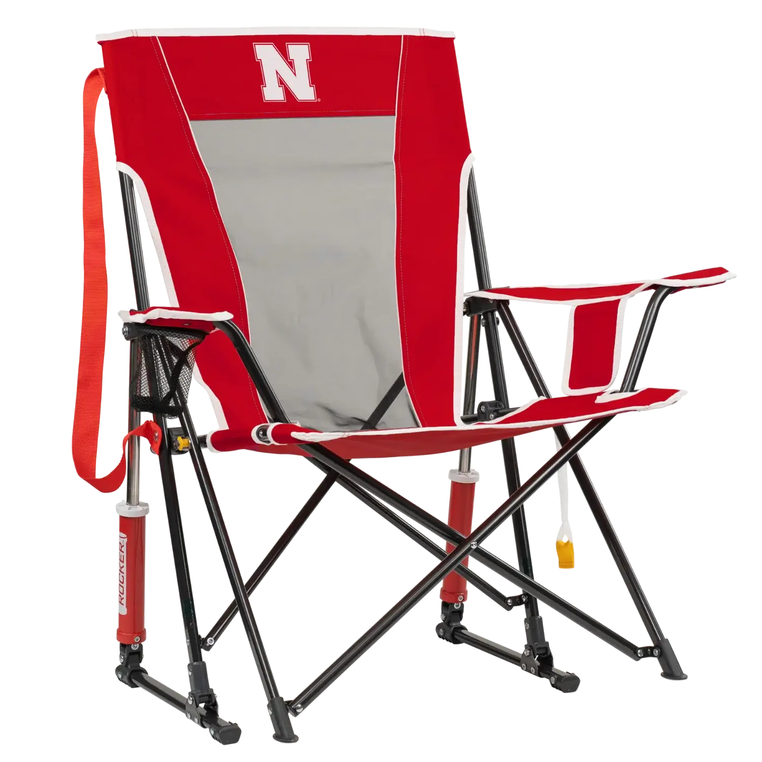 Heavy-Duty Freestyle College Comfort Pro Rocker - Nebraska Cornhuskers - Choice 161 - Heavy-Duty Kickback Rocker with Beverage Holder - Default Title