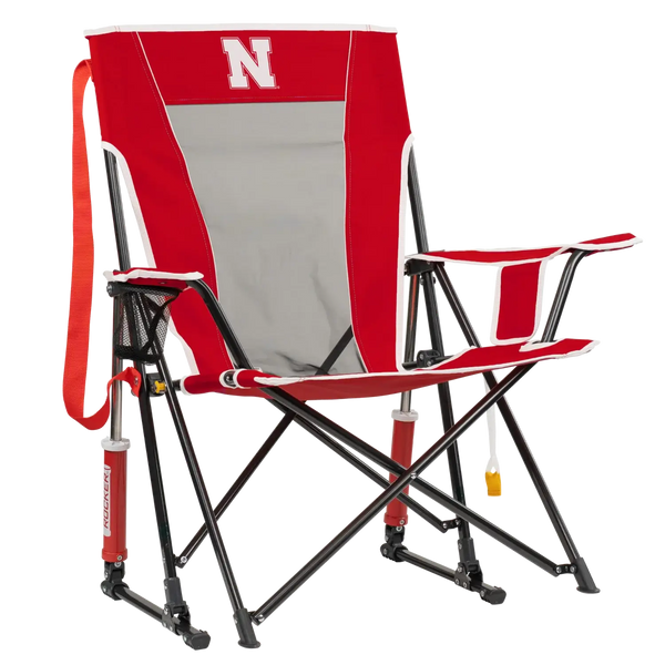 Heavy-Duty Freestyle College Comfort Pro Rocker - Nebraska Cornhuskers - Choice 161 - Heavy-Duty Kickback Rocker with Beverage Holder - Default Title