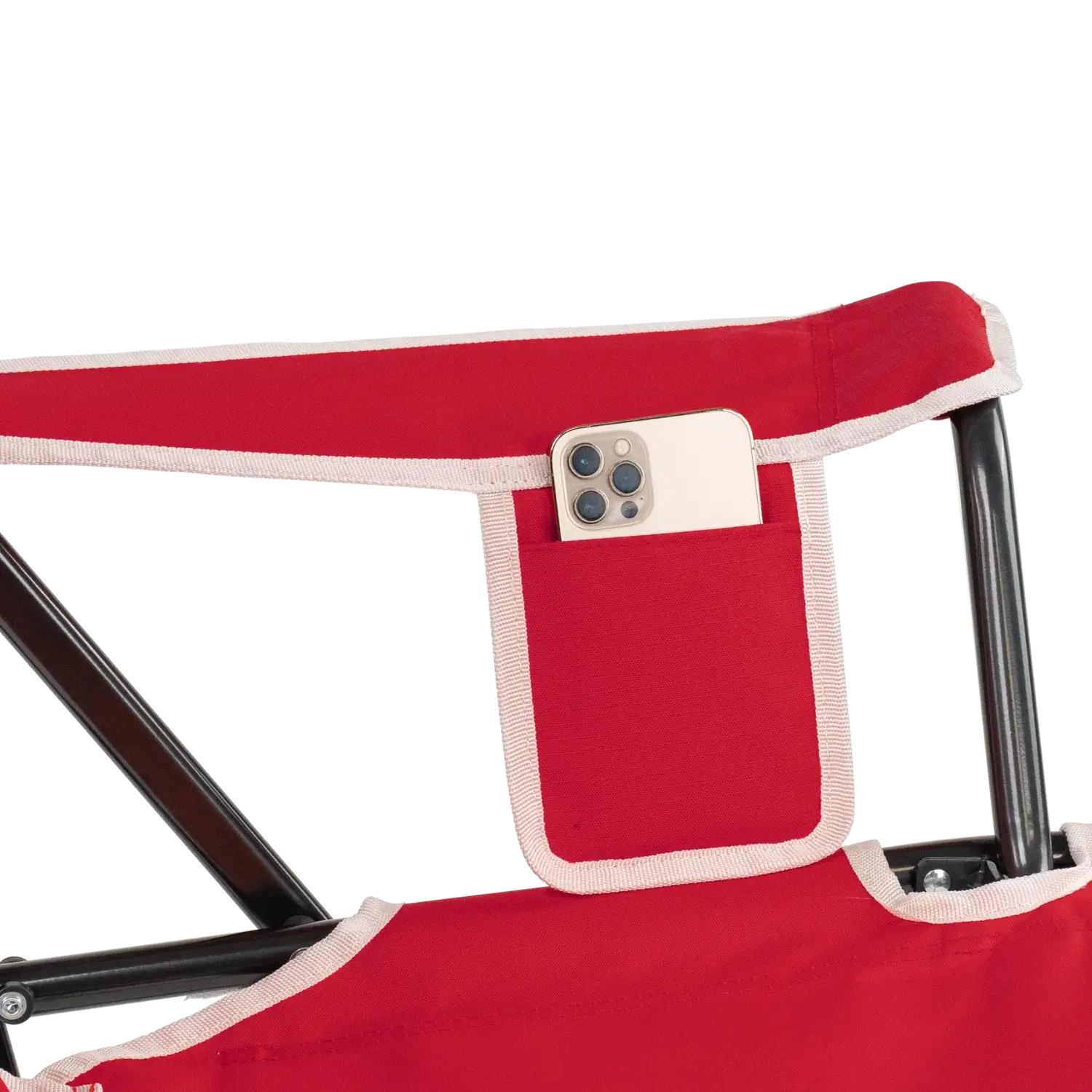 Heavy-Duty Freestyle College Comfort Pro Rocker - Nebraska Cornhuskers - Choice 161 - Heavy-Duty Kickback Rocker with Beverage Holder Detail