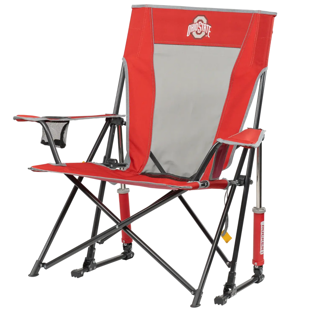 Heavy-Duty Freestyle College Comfort Pro Rocker - Ohio State Buckeyes - Choice 676 - Freestyle Rocker Portable Outdoor Folding Chair Detail