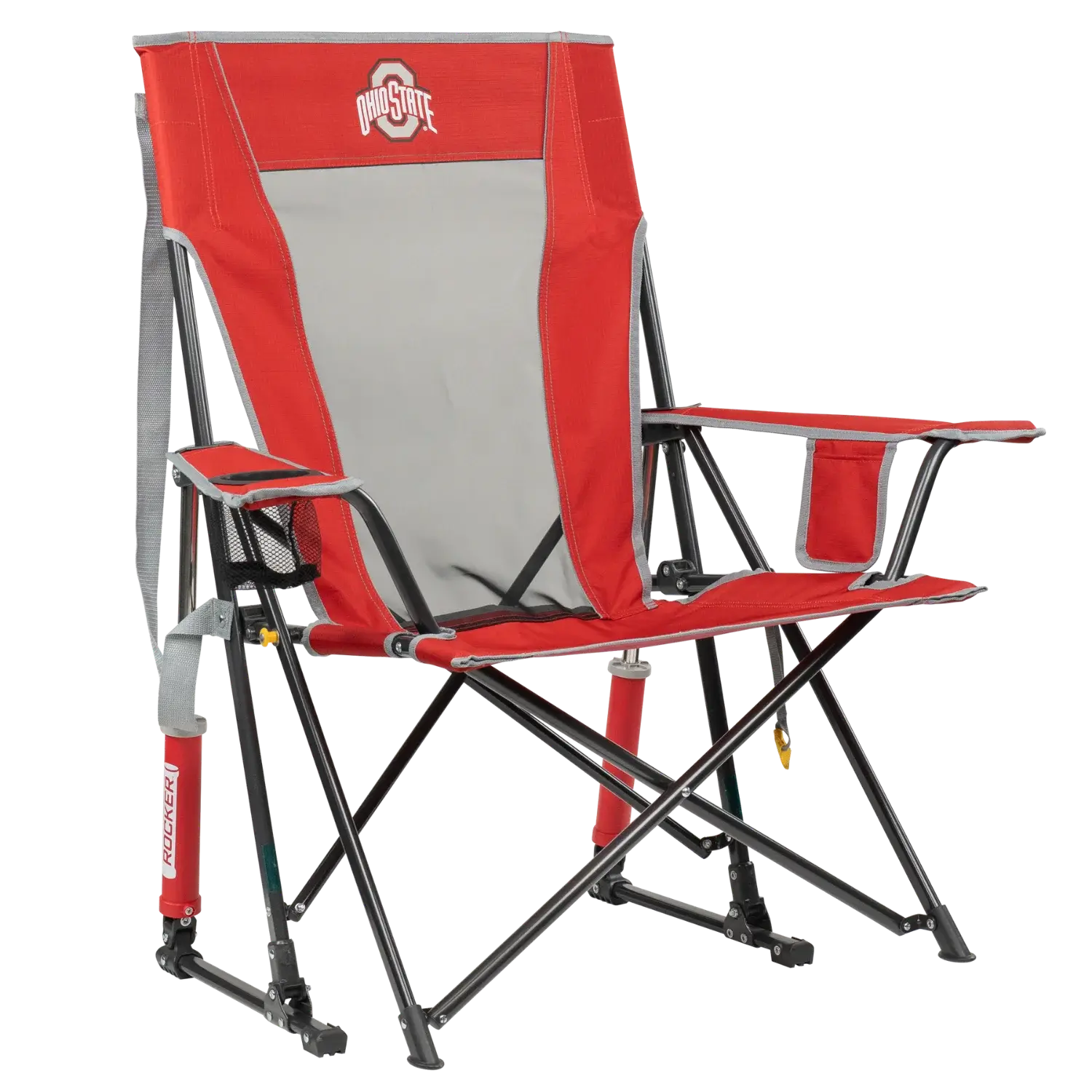 Heavy-Duty Freestyle College Comfort Pro Rocker - Ohio State Buckeyes - Choice 676 - Freestyle Rocker Portable Outdoor Folding Chair - Default Title