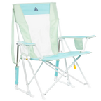 Smooth Motion Comfort Pro Rocker - Choice 375 - Freestyle Rocker Portable Outdoor Folding Chair - Pastel Green