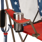 Premium All-Weather Comfort Pro Rocker - USA Anniversary Deluxe - Choice 424 - Patented Spring-Action Rocking Chair for Camping Detail