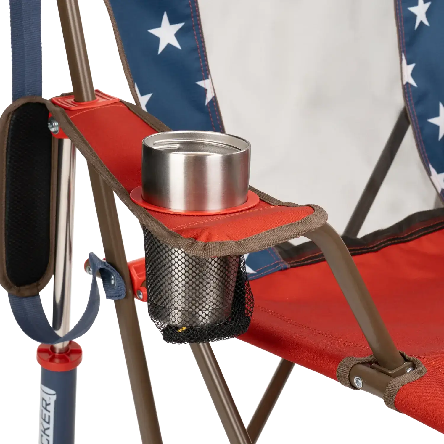 Premium All-Weather Comfort Pro Rocker - USA Anniversary Deluxe - Choice 424 - Patented Spring-Action Rocking Chair for Camping Detail