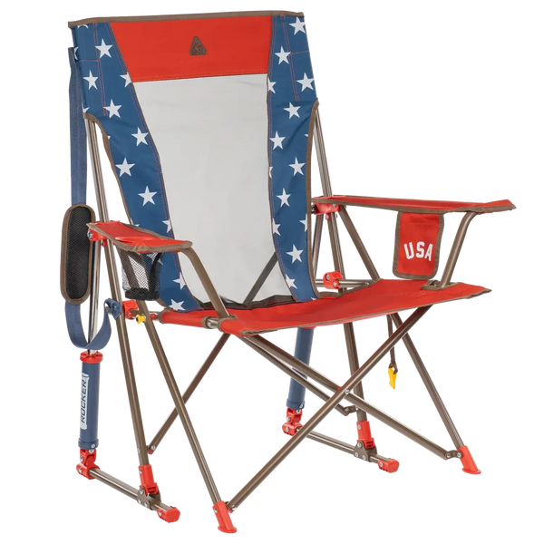Premium All-Weather Comfort Pro Rocker - USA Anniversary Deluxe - Choice 424 - Patented Spring-Action Rocking Chair for Camping - Default Title