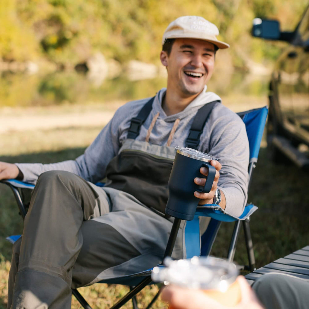 Micro-Folding Comfort Quad Chair - Choice 989 - Pico Compact Folding Camp Chair with Carry Bag Detail