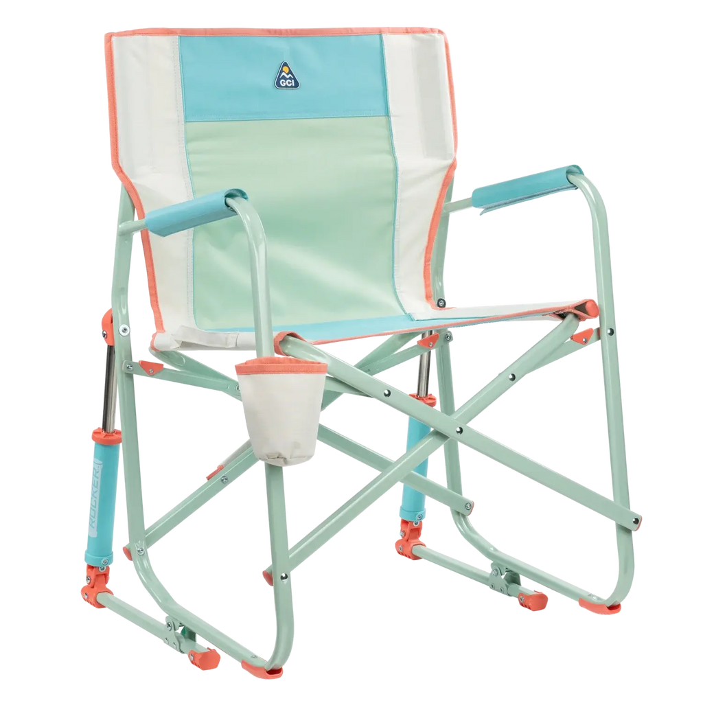 Patented Spring-Action Freestyle Rocker - Choice 711 - Patented Spring-Action Rocking Chair for Camping - Ivory