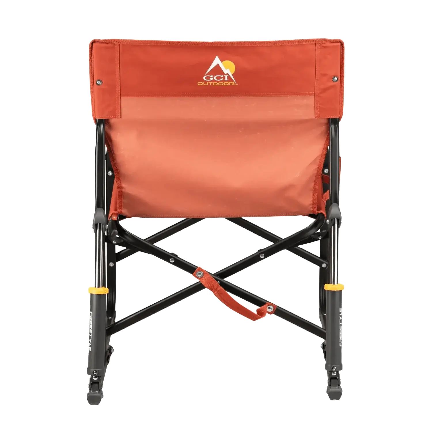 Heavy-Duty Freestyle Freestyle Rocker - Pumpkin Spice - Choice 373 - Freestyle Rocker Portable Outdoor Folding Chair Detail