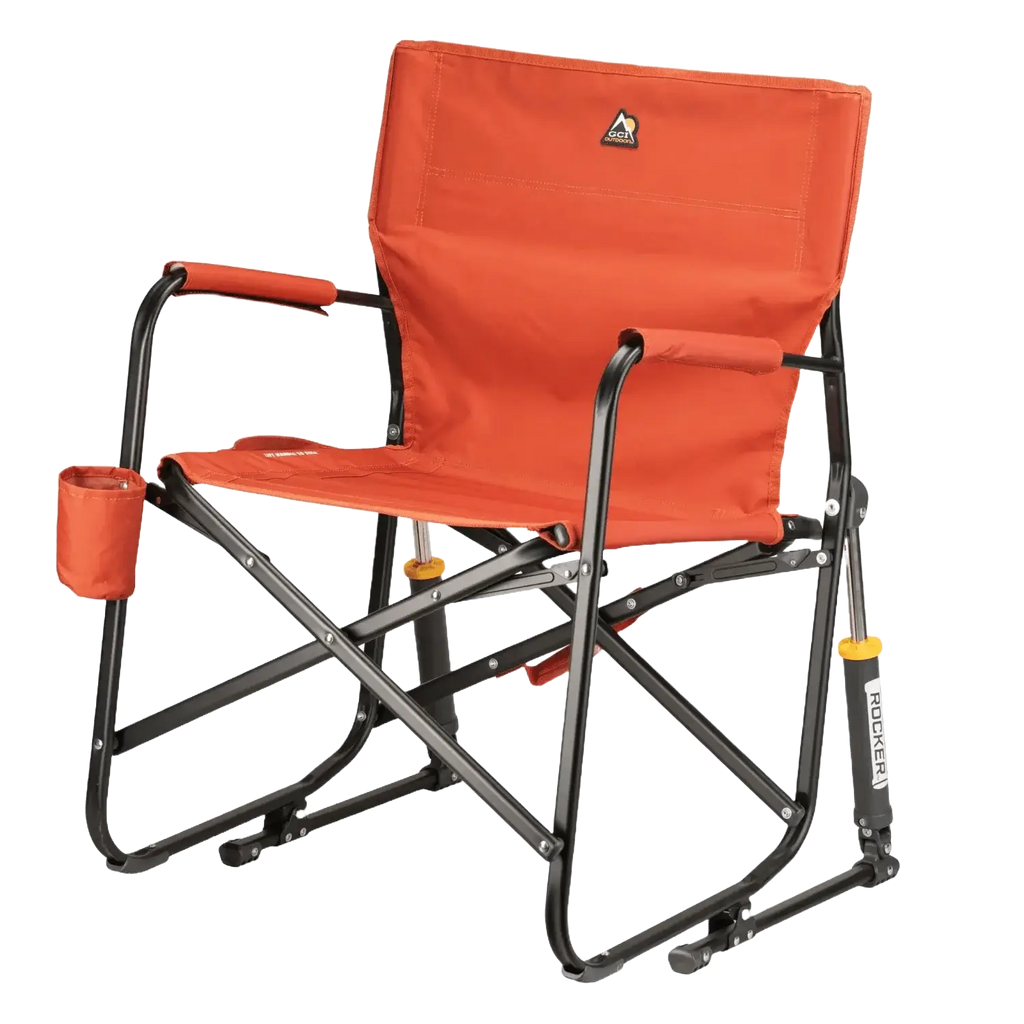 Heavy-Duty Freestyle Freestyle Rocker - Pumpkin Spice - Choice 373 - Freestyle Rocker Portable Outdoor Folding Chair Detail