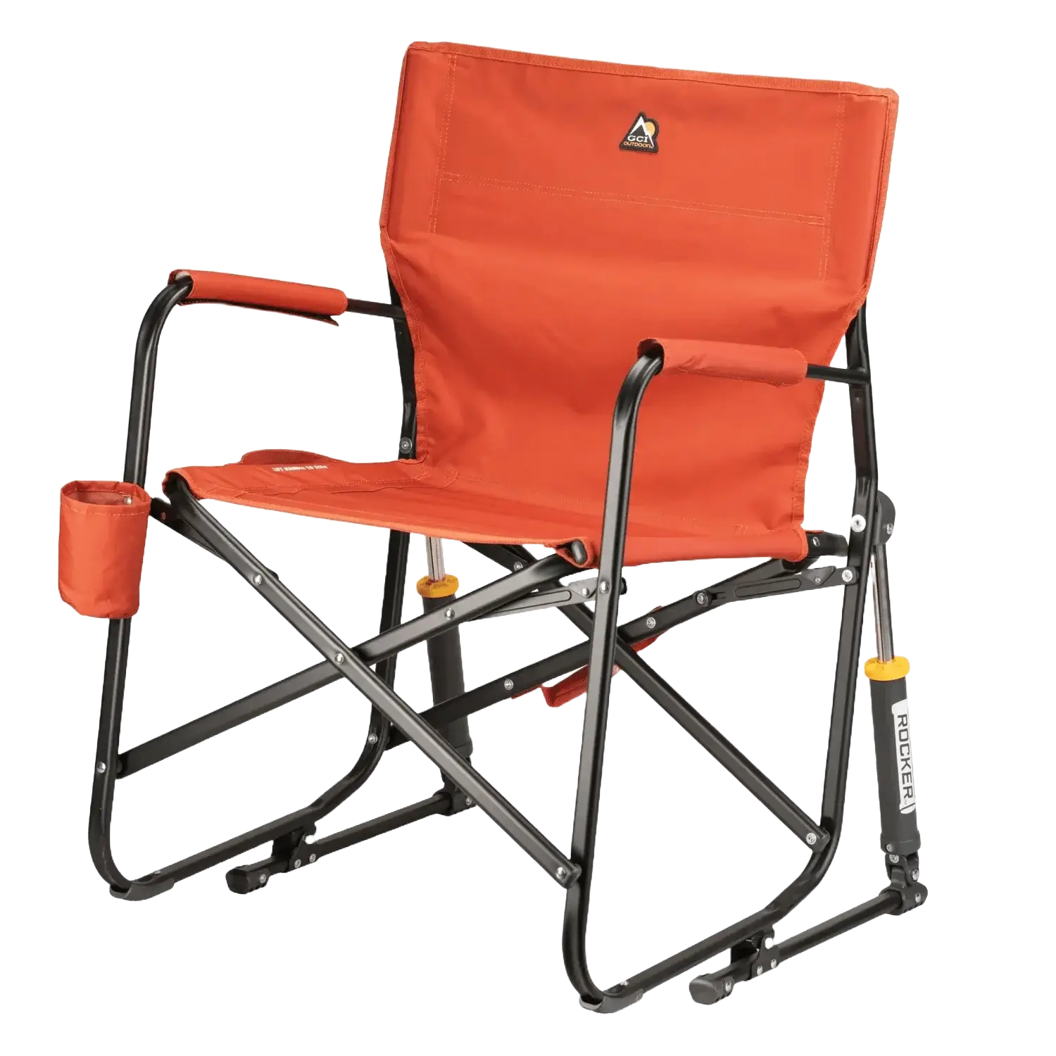 Heavy-Duty Freestyle Freestyle Rocker - Pumpkin Spice - Choice 373 - Freestyle Rocker Portable Outdoor Folding Chair Detail