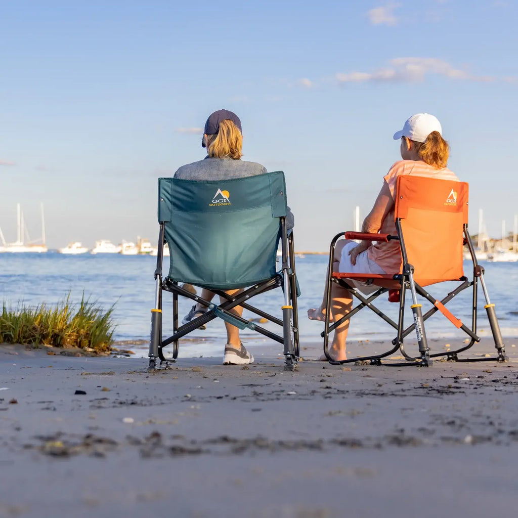 Heavy-Duty Freestyle Freestyle Rocker - Pumpkin Spice - Choice 373 - Freestyle Rocker Portable Outdoor Folding Chair Detail