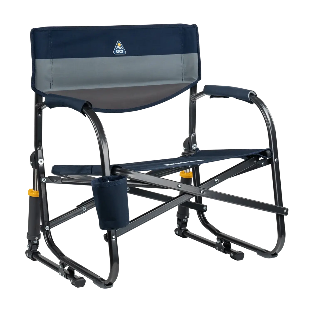 Heavy-Duty Freestyle Grab & Go Rocker - Choice 551 - Freestyle Rocker Portable Outdoor Folding Chair - Indigo Color Block