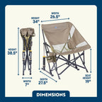 Patented Spring-Action Pod Rocker Elite - Choice 832 - Freestyle Rocker Portable Outdoor Folding Chair Detail