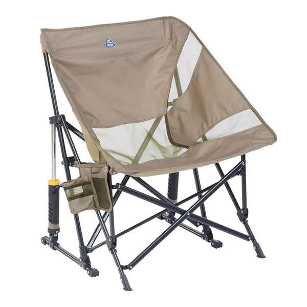 Patented Spring-Action Pod Rocker Elite - Choice 832 - Freestyle Rocker Portable Outdoor Folding Chair - Aged Fatigue