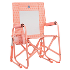 Patented Spring-Action Stowaway Rocker - Choice 794 - Patented Spring-Action Rocking Chair for Camping - Coral Mosaic