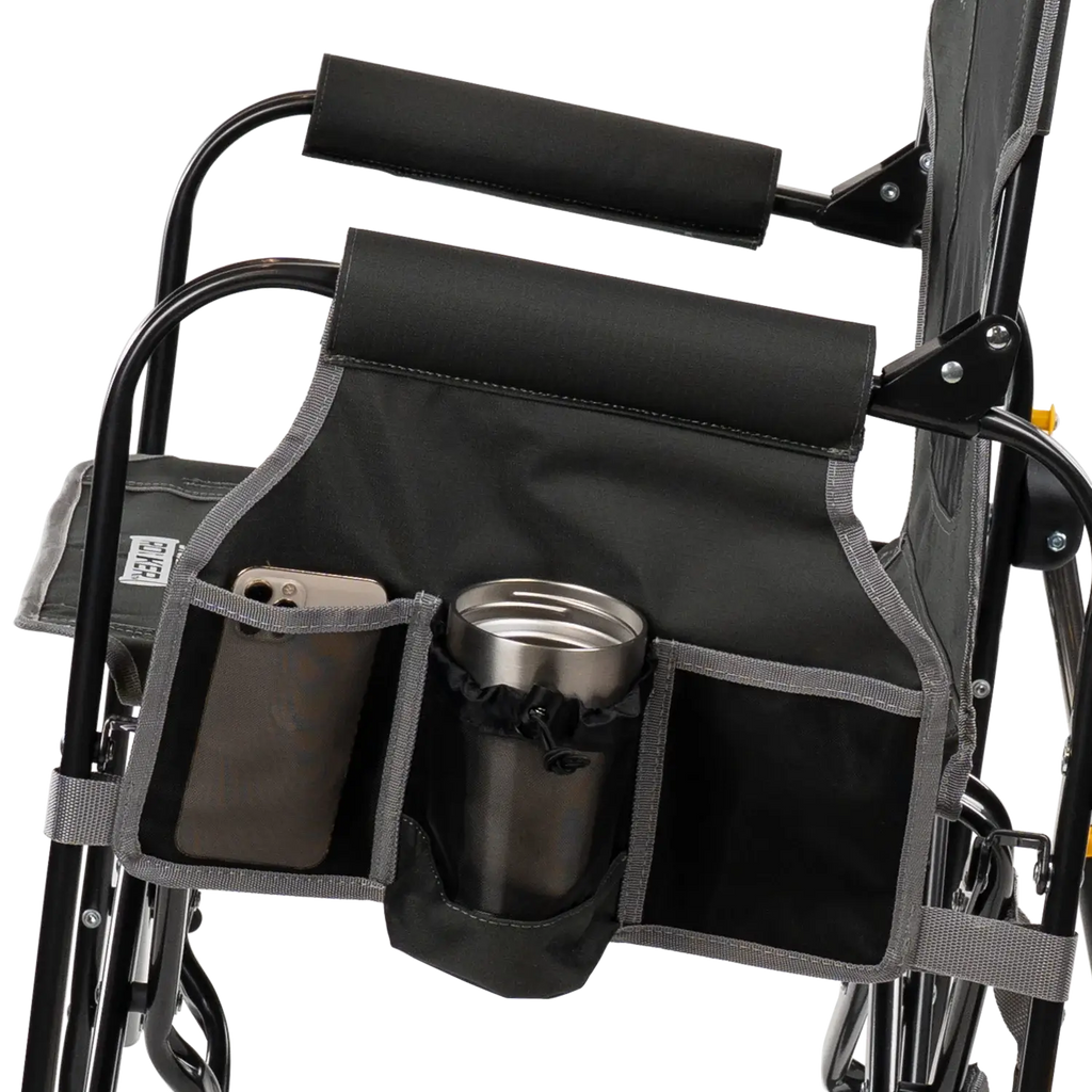 Luxury Camp Stowaway Rocker with Side Table - Choice 253 - Freestyle Rocker Portable Outdoor Folding Chair Detail