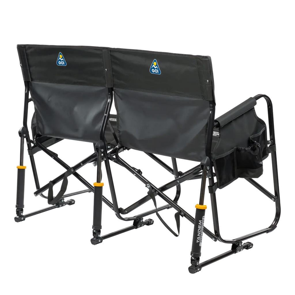 Patented Spring-Action Tandem Rocker - Choice 227 - Heavy-Duty Kickback Rocker with Beverage Holder Detail