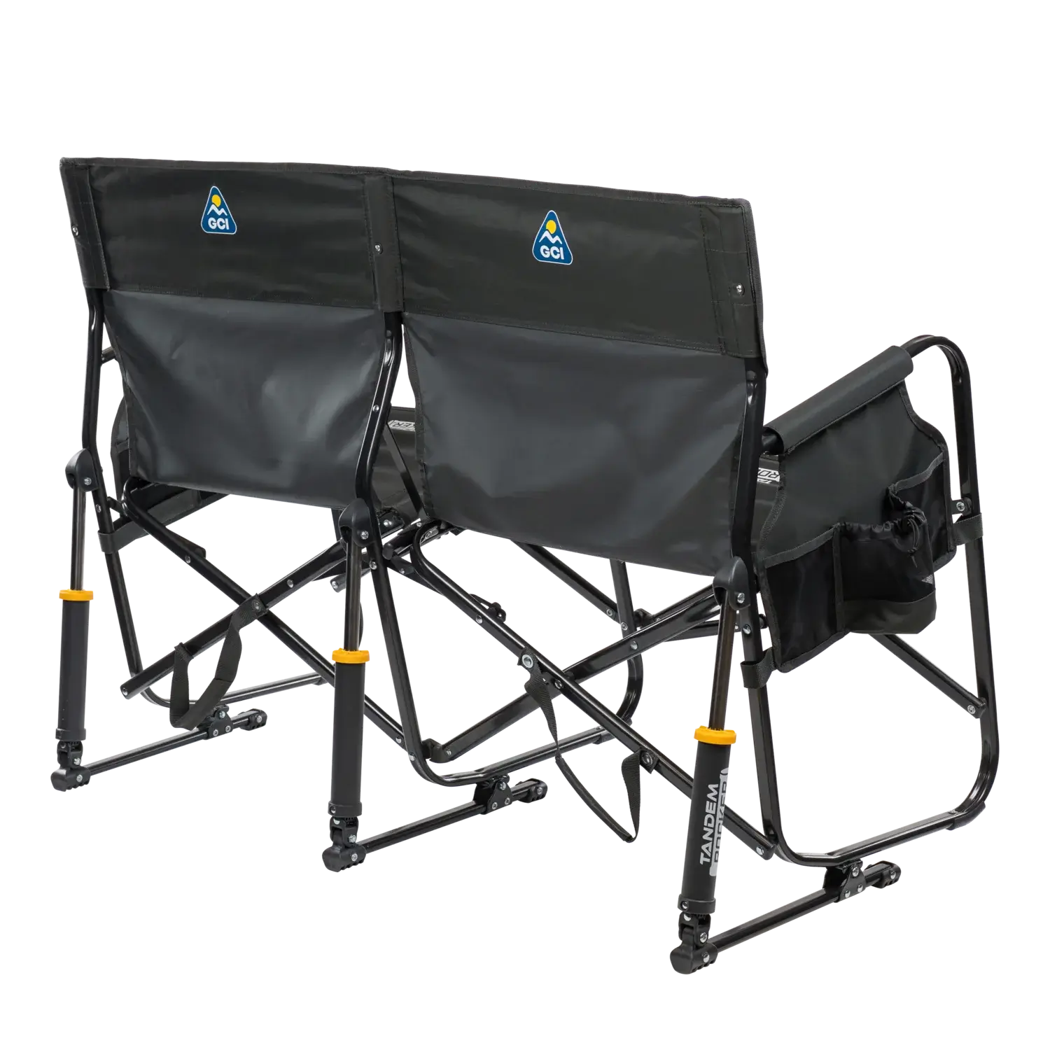 Patented Spring-Action Tandem Rocker - Choice 227 - Heavy-Duty Kickback Rocker with Beverage Holder Detail