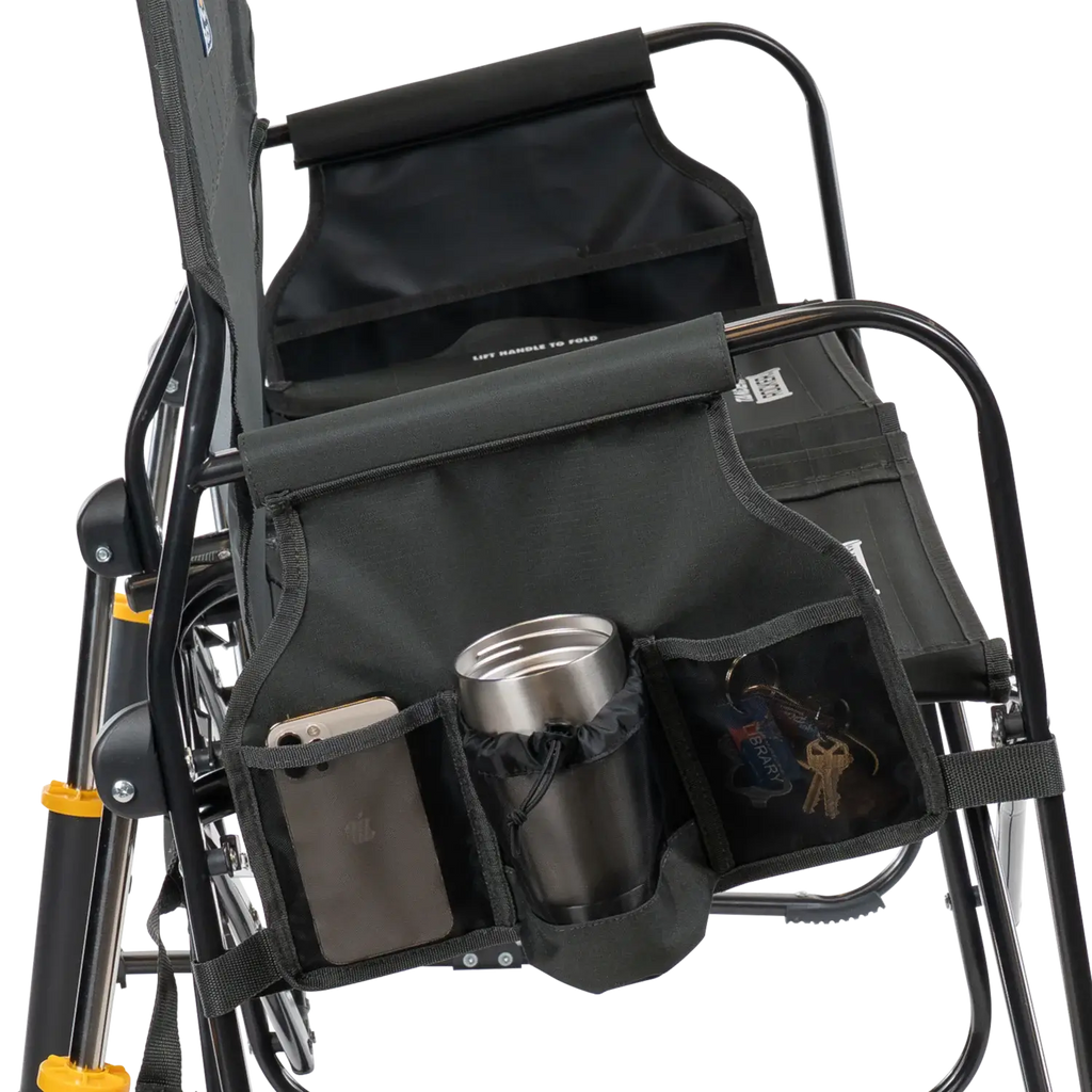 Patented Spring-Action Tandem Rocker - Choice 227 - Heavy-Duty Kickback Rocker with Beverage Holder Detail