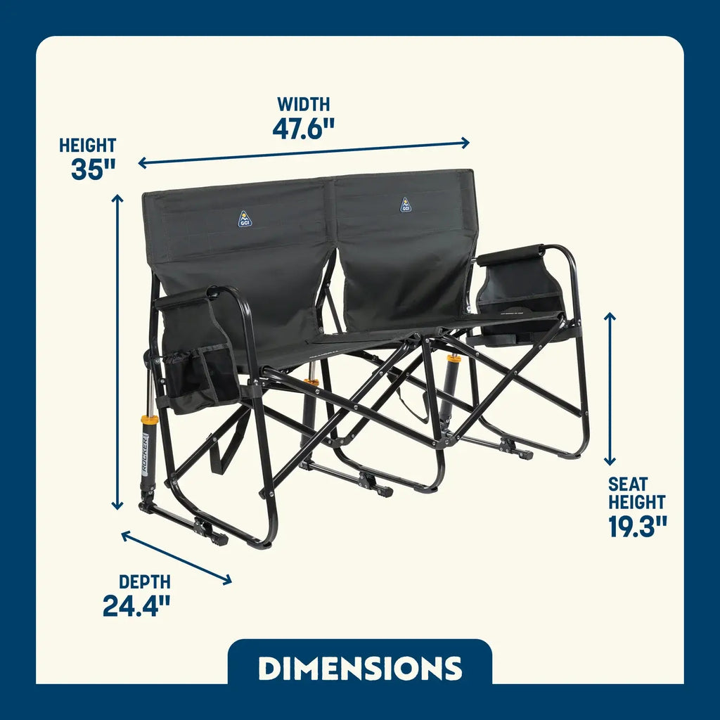 Patented Spring-Action Tandem Rocker - Choice 227 - Heavy-Duty Kickback Rocker with Beverage Holder Detail