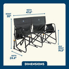 Patented Spring-Action Tandem Rocker - Choice 227 - Heavy-Duty Kickback Rocker with Beverage Holder Detail