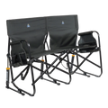 Patented Spring-Action Tandem Rocker - Choice 227 - Heavy-Duty Kickback Rocker with Beverage Holder - Dark Charcoal