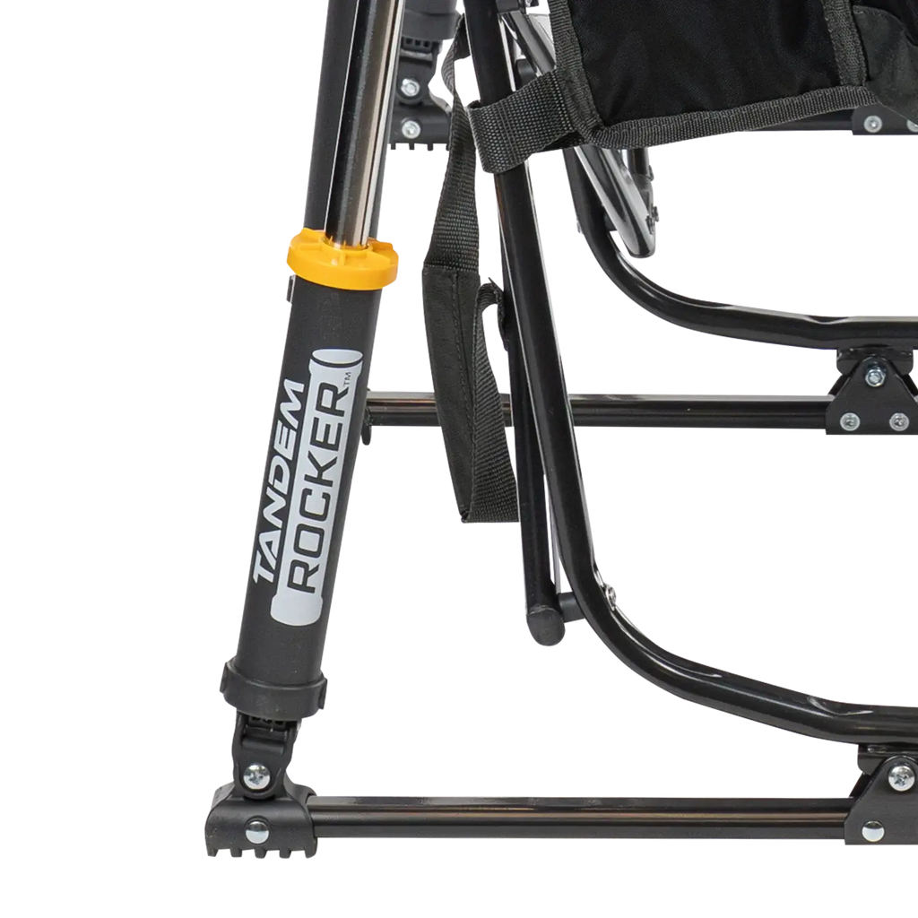 Patented Spring-Action Tandem Rocker - Choice 227 - Heavy-Duty Kickback Rocker with Beverage Holder Detail